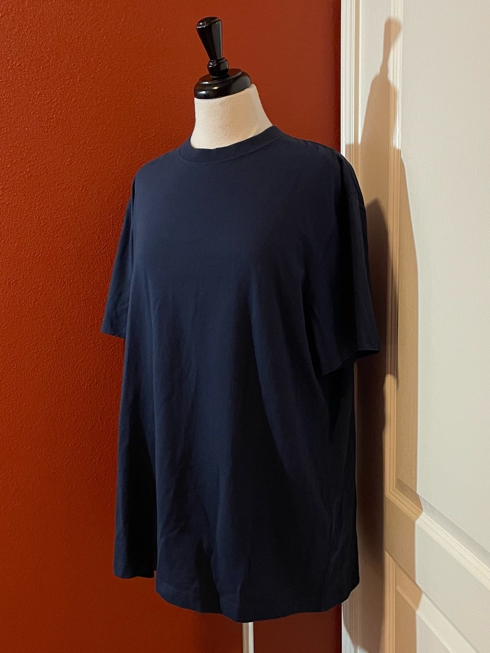 J Crew Men’s Classic Oarsman Dark Blue Crewneck Midweight Cotton Tee Shirt